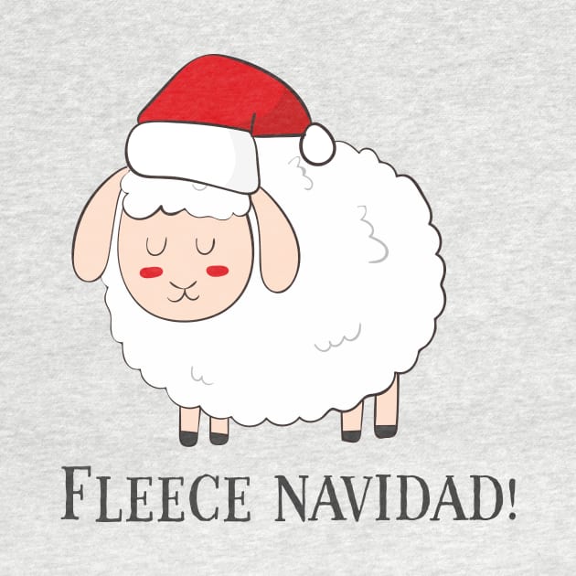 Fleece Navidad, Funny Cute Sheep Christmas by Dreamy Panda Designs